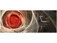 100X40CM ZEGAR RÓŻA KTALNA POMARAŃCZ OBRAZ