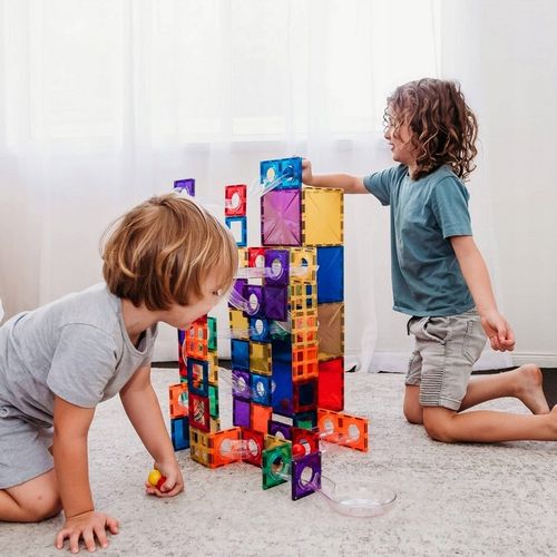 Magnetyczne klocki konstrukcyjne Connetix - kulodrom Ball Run Pack 92 el. na Arena.pl