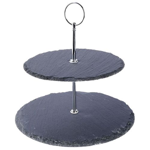 Patera Kamienna na Owoce Ciasto 2-piętrowa Dekoracyjna Orion 23 cm na Arena.pl