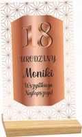 STATUETKA RAMKA na podstawce urodziny życzenia spersonalizowany prezent