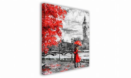 OBRAZ NA PŁÓTNIE 065 Miłość w Londynie 40x40cm na Arena.pl