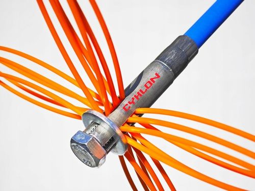 ZESTAW TURBO CYKLON DO CZYSZCZENIA KOMINA OD DOŁU 7M + 3 GŁOWICE na Arena.pl