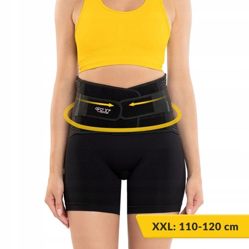 PAS LĘDŹWIOWY KRZYŻOWY GORSET ORTOPEDYCZNY ORTEZA STABILIZATOR PLECY XXL na Arena.pl