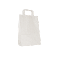 Torby papierowe 22 x 11 x 31 cm, 150 szt. biała AWIH