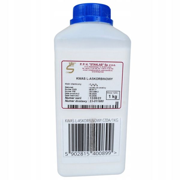 WITAMINA C 1kg 1000g KWAS L-ASKORBINOWY Stanlab CZDA zdjęcie 3