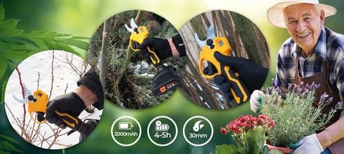 SEKATOR AKUMULATOROWY ELEKTRYCZNY NOŻYCE SEKATOR OGRODOWY MOCNY 2x 24V na Arena.pl