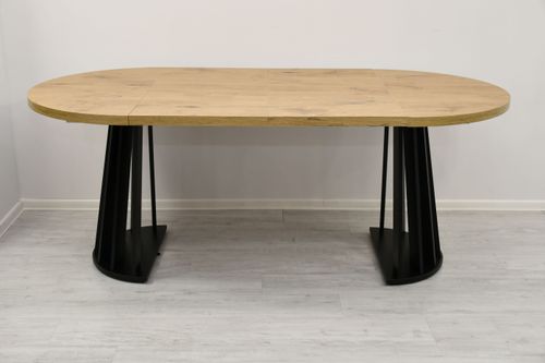 Mały okrągły stół 80 cm rozkładany do 160 LAMELE z 4 krzesłami tapicerowane na Arena.pl