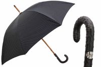 PASOTTI Parasol 92cm PUNTO BIANCO Skóra Strusia Manual Włochy LUX