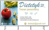 BANER REKLAMOWY 200x100 cm duży wybór wzorów DIETETYK twoje imię nazwisko