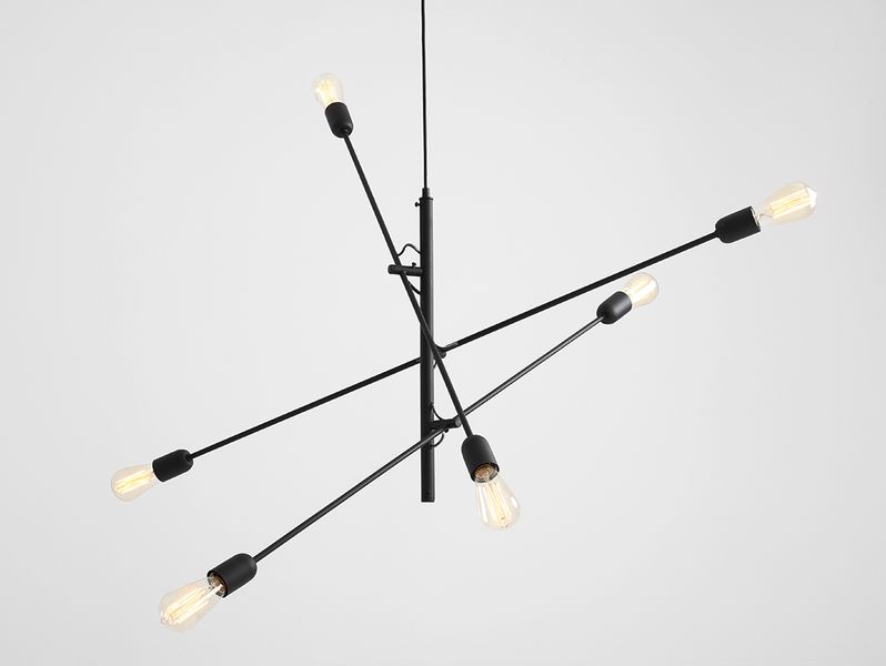 Lampa wisząca TWIGO 6 – czarny zdjęcie 3