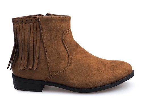 Zamszowe botki w stylu BOHO 8355 CAMEL 39 na Arena.pl