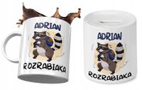 Dla Adriana Zestaw Kubek + Skarbonka Dla Dziecka Z Nadrukiem Ze Zdjęciem