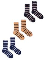 Skarpety chłopięce frotte w paski 3PAK 35-38 YOCLUB