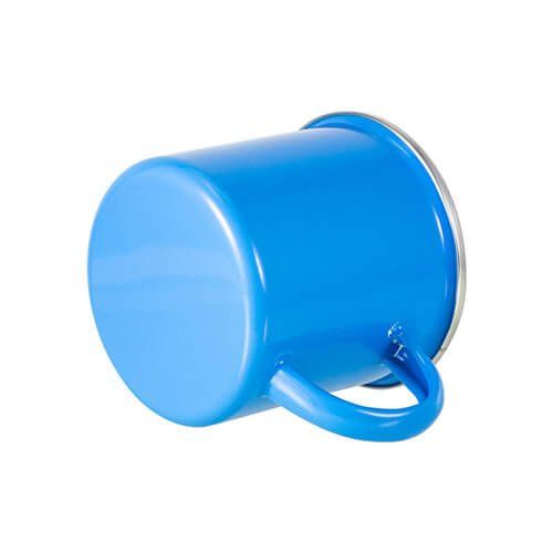 Kubek metalowy 360 ml do sublimacji - błękitny zdjęcie 3