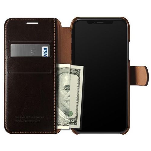 Etui VRS Design Layered Dandy do iPhone XS/X brązowe na Arena.pl