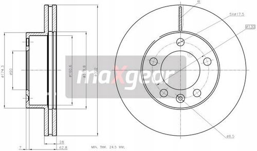TARCZA HAM. RENAULT P. MASTER 10- MAXGEAR na Arena.pl