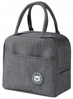 Torba termiczna LUNCH BOX na jedzenie Śniadaniowa  E27_B_Szary