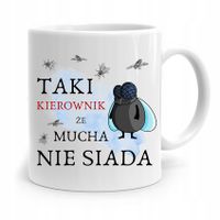 Kubek Prezent Dla Kierownika Mucha Nie Siada Z Nadrukiem Ze Zdjęciem