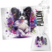 PUZZLE TRADYCYJNE - PIES PSY PIESEK RASA PAPILLON - 252EL