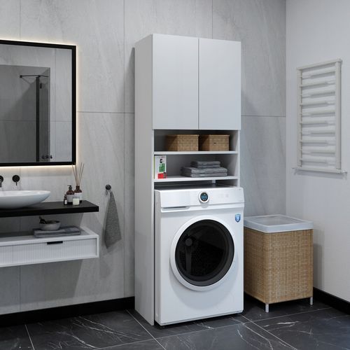 REGAŁ ŁAZIENKOWY SZAFKA NAD PRALKE BIAŁY 4 PÓŁKI na Arena.pl