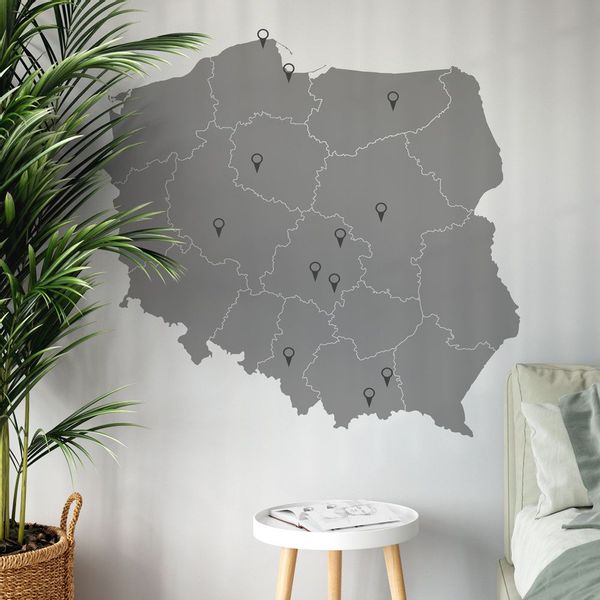 Naklejka Mapa Polski HD069 L zdjęcie 1