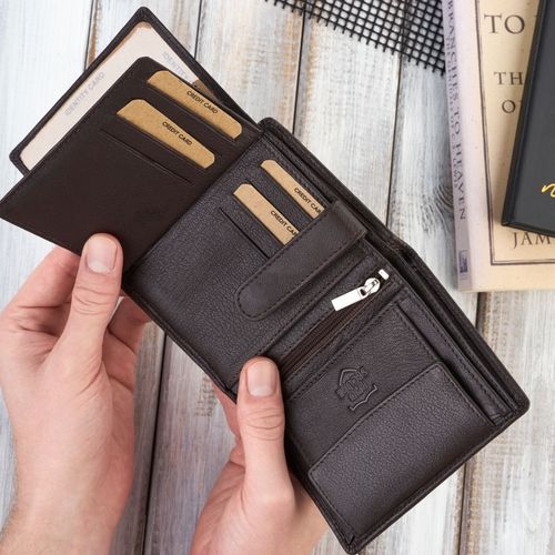 portfel męski klasyczny ze skóry licowej brodrene g-10-br na Arena.pl