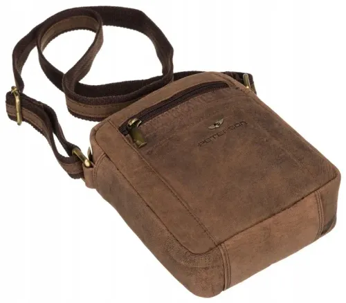 torebka listonoszka skóra naturalna brązowy na Arena.pl