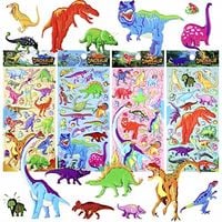 Naklejki Wypukłe 3D Dinozaury 4 arkusze 160 szt