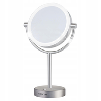 Podświetlane lustro lusterko do makijażu LED kosmetyczne Sencor metal 22x36