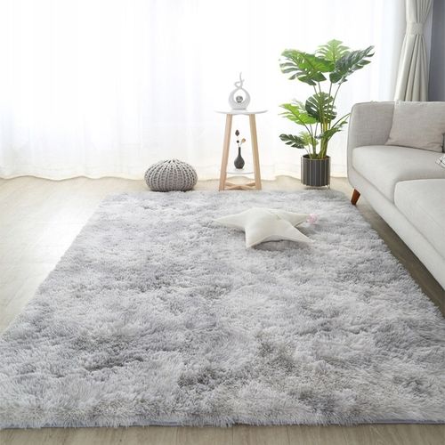 DYWAN MIĘCIUTKI PLUSZ SHAGGY RABBIT PLUSZOWY JASNY SZARY 160X220 CM MIĘKKI na Arena.pl