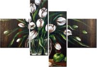 130CM 90 OBRAZ 4 ELEM TULIPANY ŚCIENNY