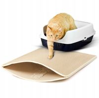 Mata wycieraczka pod kuwetę 75x55 miodowa Praktyczne rozwiązanie na żwirek!