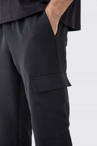 CZARNE SPODNIE BOJÓWKI PROSTE KLASYCZNE MATERIAŁOWE BOOHOO S na Arena.pl