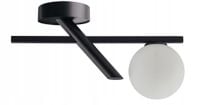 Lampa sufitowa czarna, biała kula do salonu sypialni przedpokoju - ZOE 1 XX