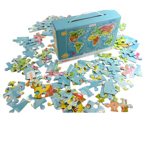 Puzzle Edukacyjne Dodo Mapa Świata 100 Elementów Dla Dzieci 300123 na Arena.pl