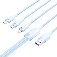 Kabel USB 2.0 A do 3w1 6A Vention CTRLG 1.5M (niebieski)