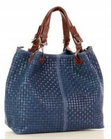 Torebka damska kuferek do ręki skórzany koszyk