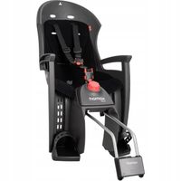 Fotelik rowerowy na ramę regulowany Hamax Siesta szaro czarny + adapter