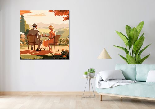 Obraz 100x100cm Retro Randka na Arena.pl