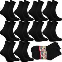10x SKARPETY CZARNE DAMSKIE BAWEŁNIANE DŁUGIE 39-42