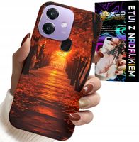 ETUI DO OPPO A40 / A40M - PARK, JESIEŃ, SPADAJĄCE LIŚCIE, PLECKI