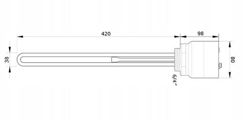 Grzałka do bojlera z termostatem 2,5kW 2500W 6/4 na Arena.pl