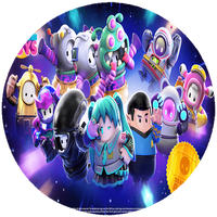 Opłatek na tort Fall Guys