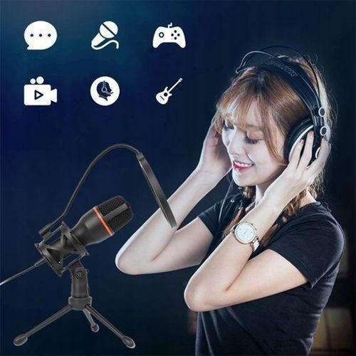 Mikrofon do Komputera Pojemnościowy GAMINGOWY Studyjny KARAOKE Filtr USB na Arena.pl