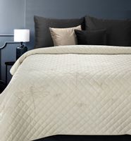 Narzuta dekoracyjna LORI 170x210 Eurofirany kremowa w złote ważki