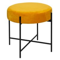 PUFA WELUROWA okrągła ŻÓŁTA glamour ARTY śr. 47 cm