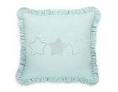 Dekoracyjna poduszka z aplikacją - miętowy