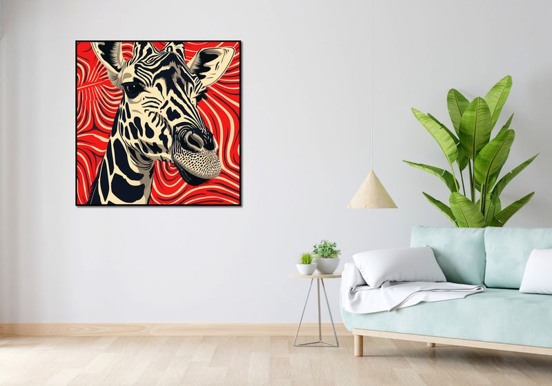 Plakat 100x100cm Wzrok Żyrafy zdjęcie 4