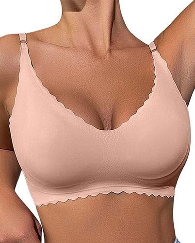 BIUSTONOSZ BEZSZWOWY Stanik Bez Zapięcia Haftek na Prezent Niewidoczny Beż na Arena.pl