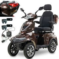 Skuter elektryczny, pojazd inwalidzki SHINO QUADRO G4 GEL +DODATKI -brąz.